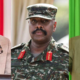 A photo collage of President William Ruto, Uganda's Chief of Defence Forces Gen Muhoozi Kainerugaba and DCP party leader, Rigathi Gachagua. PHOTO/ File