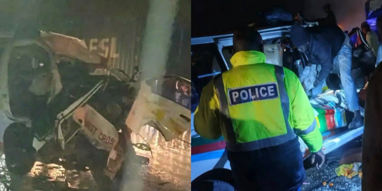 Six people killed and five injured in a tragic crash involving a matatu and trailer along the Nakuru–Eldoret highway near Mau Summit. PHOTO/ Screengrab X