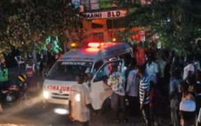 An ambulance rushing students to a clinic after a bee attack during the Baringo trip on July 3, 2026. PHOTO/Dellah Rhumba, FB