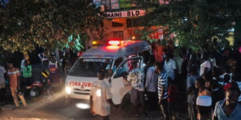 An ambulance rushing students to a clinic after a bee attack during the Baringo trip on July 3, 2026. PHOTO/Dellah Rhumba, FB