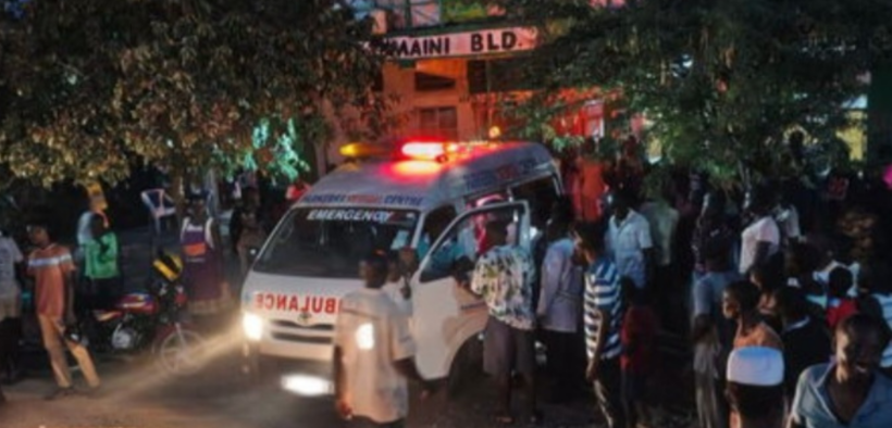 An ambulance rushing students to a clinic after a bee attack during the Baringo trip on July 3, 2026. PHOTO/Dellah Rhumba, FB