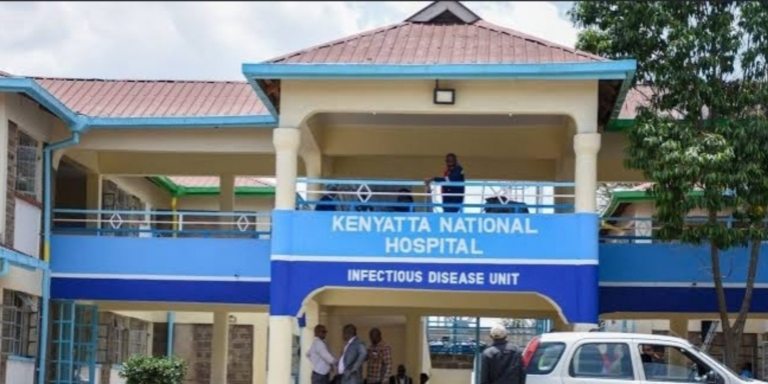 The image shows Kenyatta National Hospital (KNH). PHOTO/KNH/FB