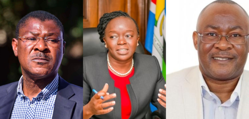 National Assembly Speaker Moses Wetang'ula, Environment CS Debora Barasa and former legislator Tim Wanyonyi. PHOTO/ File