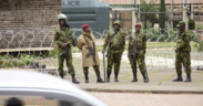 Police officers deployed along the Parliament Road ahead of the protests. PHOTO/ Billy Ogada/ NMG