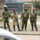 Police officers deployed along the Parliament Road ahead of the protests. PHOTO/ Billy Ogada/ NMG