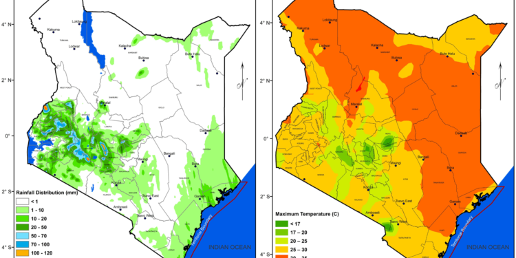 KMD Forecast: Rain, Strong Winds and Hot Weather Expected Across Kenya This Week