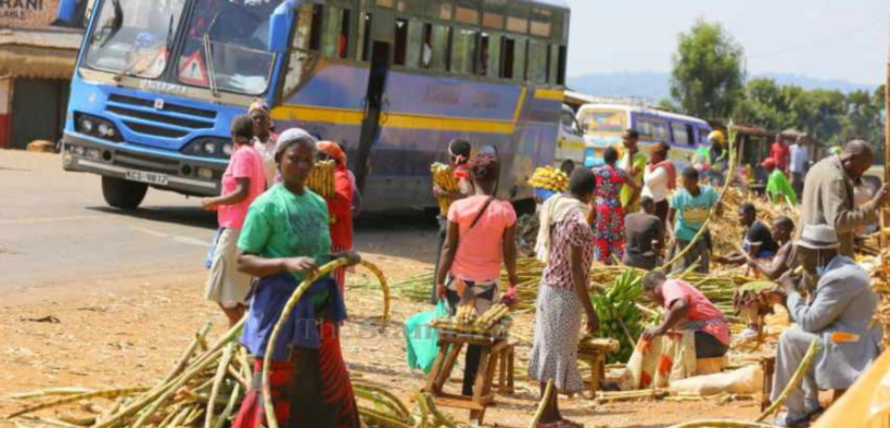 Keumbu Market traders with their farm produce on a normal Market day. PHOTO/ File