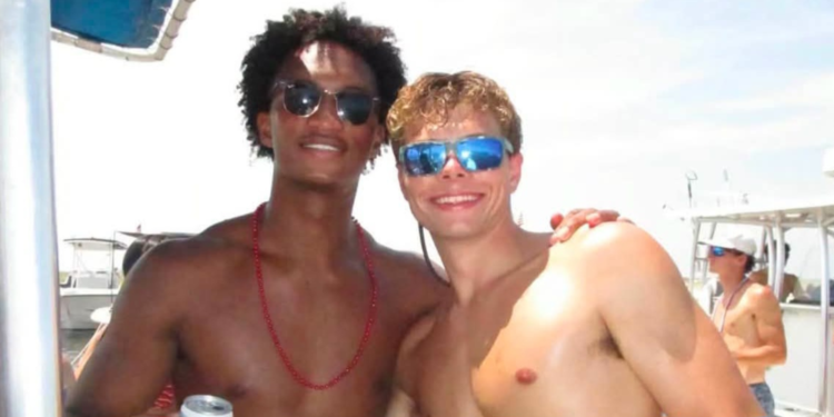 Nolan Wells with his friend on the day that he disappearedPHOTO/FB