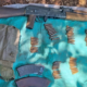 Illegal firearms and ammunition the police recovered from the suspect PHOTO/NPS