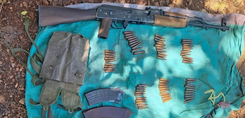 Illegal firearms and ammunition the police recovered from the suspect PHOTO/NPS