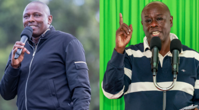 A photo collage of the National Assembly Majority Leader Kimani Ichung’wah and DCP Leader Rigathi Gachagua. PHOTO/ Kimani Ichung’wah X/ Rigathi Gachagua X.
