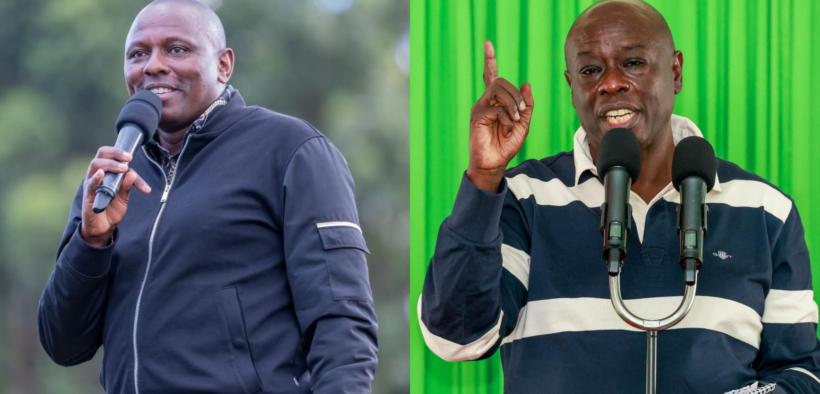A photo collage of the National Assembly Majority Leader Kimani Ichung’wah and DCP Leader Rigathi Gachagua. PHOTO/ Kimani Ichung’wah X/ Rigathi Gachagua X.