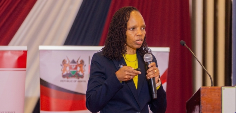 KUCCPS CEO Dr. Agnes Mercy Wahome speaking during the unveiling of the 2026 placement results for 2025 KCSE candidates on Wednesday, July 8, 2026. Photo/KUCCPS.