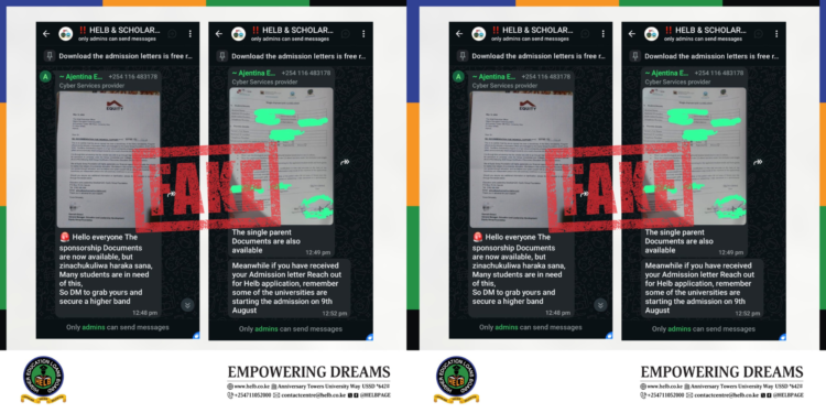 HELB Warns Students Against Fake WhatsApp Groups Charging Loan Application Fees