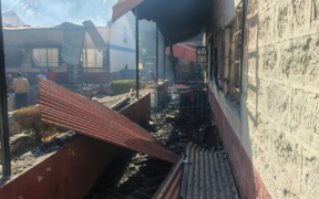 Jomo Kenyatta School dormitory which was allegedly burnt by students. PHOTO/ file