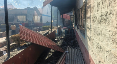 Jomo Kenyatta School dormitory which was allegedly burnt by students. PHOTO/ file