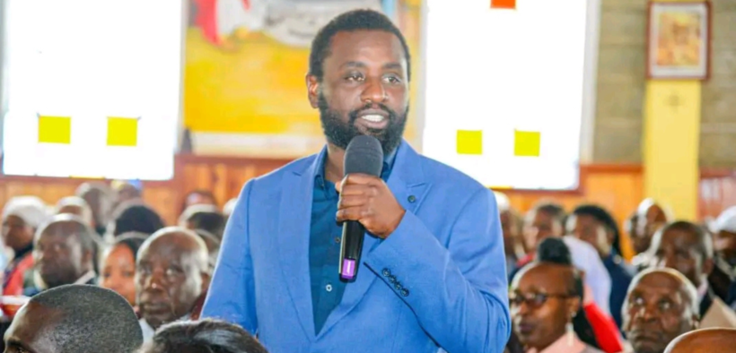 Ol Kalou Constituency by election DCP aspirant Samuel Kamau Ngotho in a past church address. PHOTO/ Ngotho FB