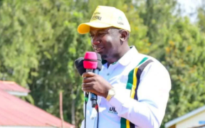 Samuel Muchina during a campaign in Ol Kalou PHOTO/Nation