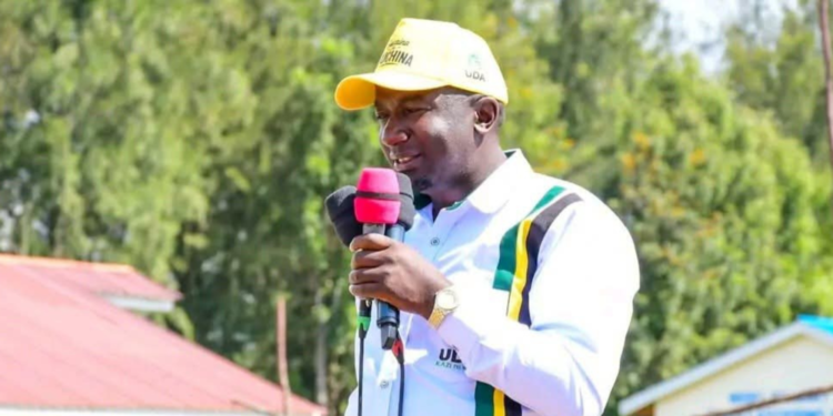 Samuel Muchina during a campaign in Ol Kalou PHOTO/Nation