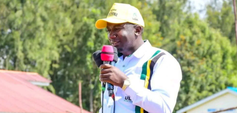 Samuel Muchina during a campaign in Ol Kalou PHOTO/Nation