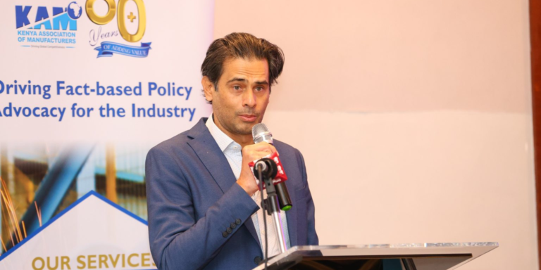 The Kenya Association of Manufacturers (KAM) has appointed Hitesh Mediratta as the new Chairperson of its Board, succeeding Jane Karuku. PHOTO/ KAM