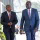 President William Ruto and his deputy Kithure Kindiki (left) at State House, Nairobi. PHOTO/PCS