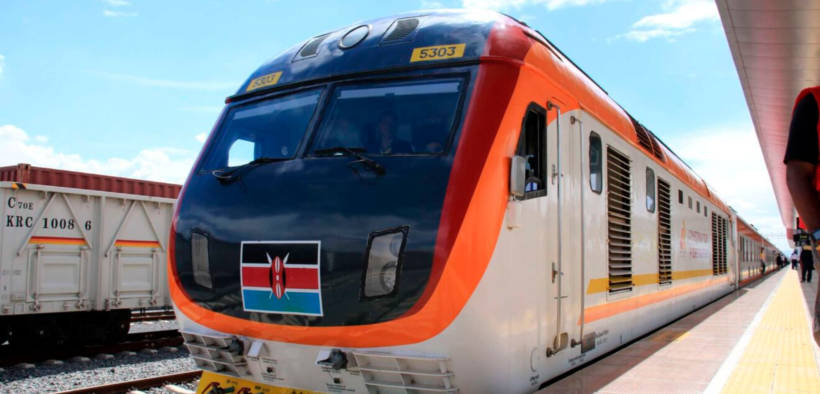 A standard gauge train operated by Kenya Railways Corporation in one of the on boarding train stations in Kenya. PHOTO/ File