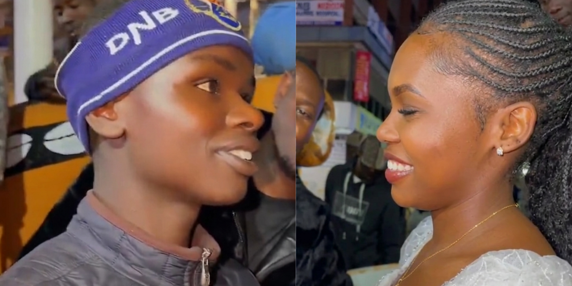 A photo collage of Kiprop and Chebet during their Eldoret Street Wedding officiated by Geoffrey Mosiria. PHOTO/ Screengrab