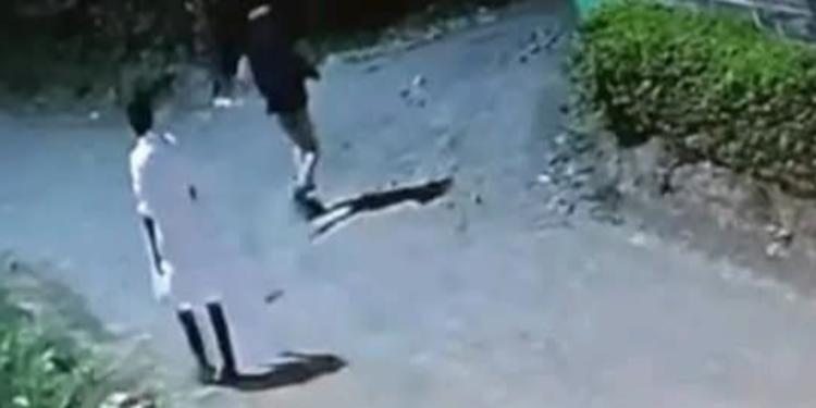 A CCTV footage showing the alleged attacker chasing peoplePHOTO/FB