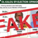 A photo showing fake Ol Kalou by-election poll graphic circulating online falsely uses Infotrak branding. PHOTO/ Infotrak X