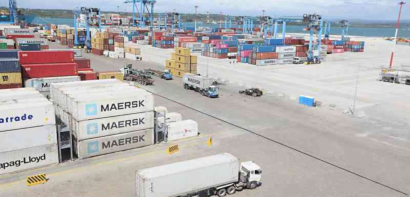 An aerial photo showing the Mombasa Port inland container storage bay. PHOTO/ File
