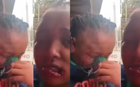 Unidentified woman who was lured and her lower lips bitten by the mysterious 'Ruiru Vampire Man' in alleged process of merry making. PHOTO/ File
