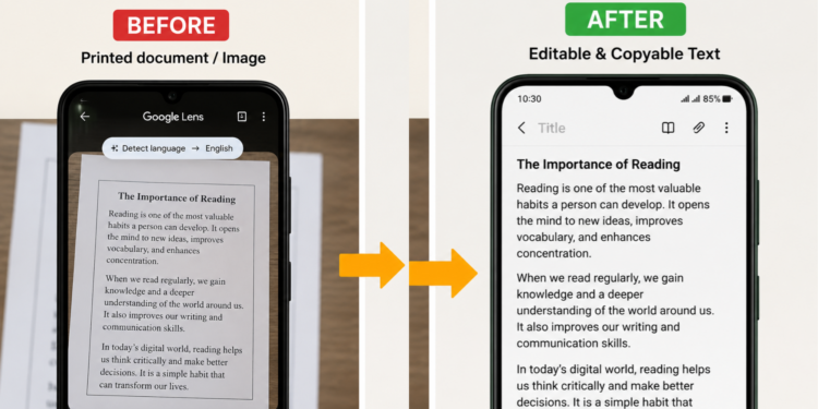 How to use Google Lens to Transcribe Documents