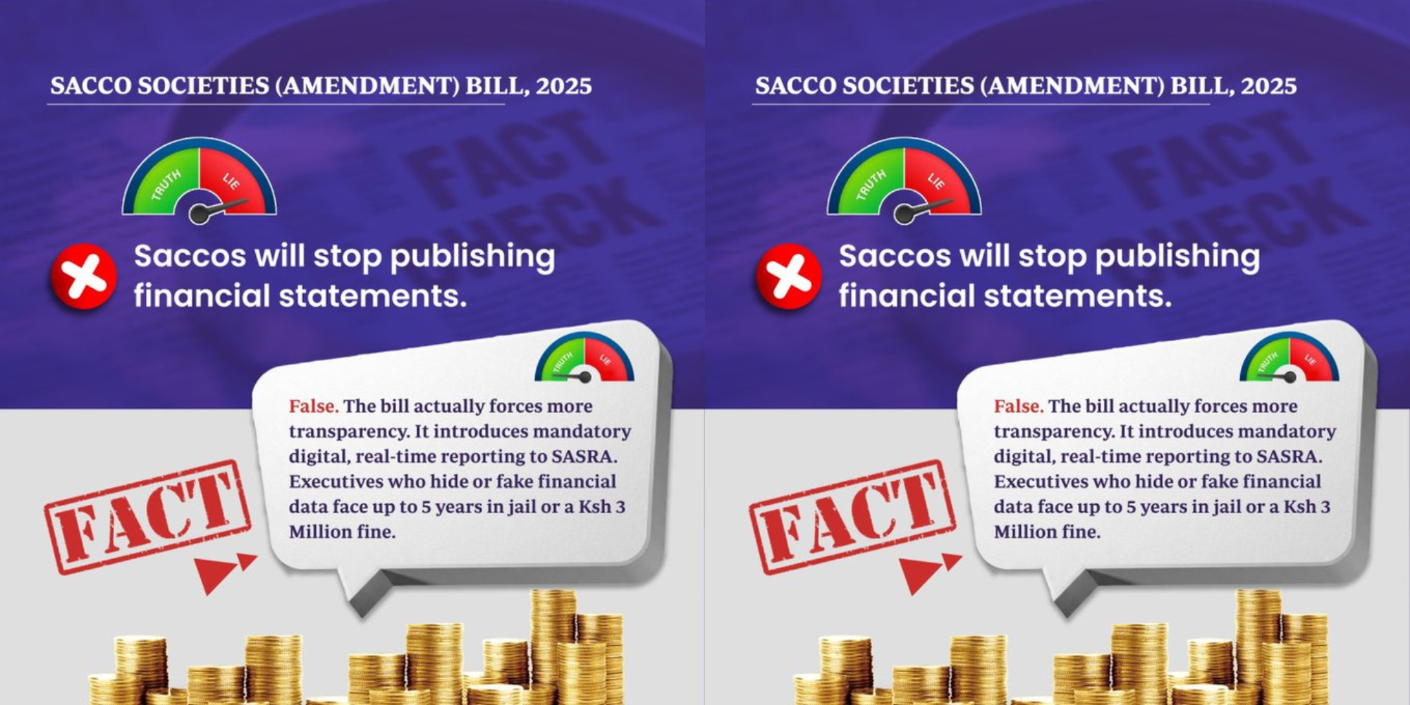 Truth Behind Claims About the Sacco Societies Amendment Bill 2025. Photo/ File