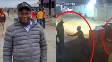 A photo collage of Jimmy Mutava and CCTV footage of how he was abducted. PHOTO/ Screengrab