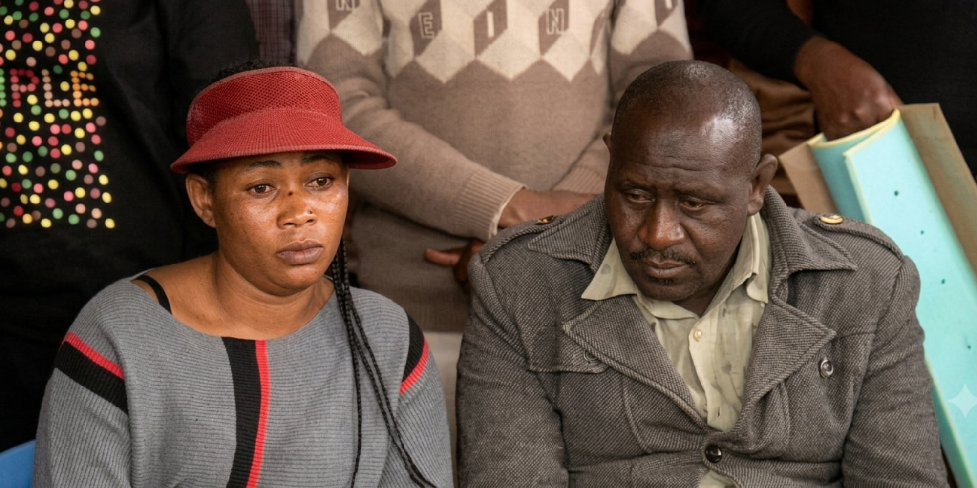 Photo of the wife to Jimmy MutavaMargaret Mutuku and his uncle David Muli, demands answers from the police of the whereabouts of their kin. PHOTO/ Screengrab.