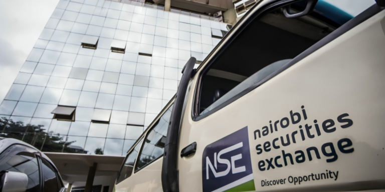 A photo showing NSE Vehicle packed outside's exchanges building . Photo/ File