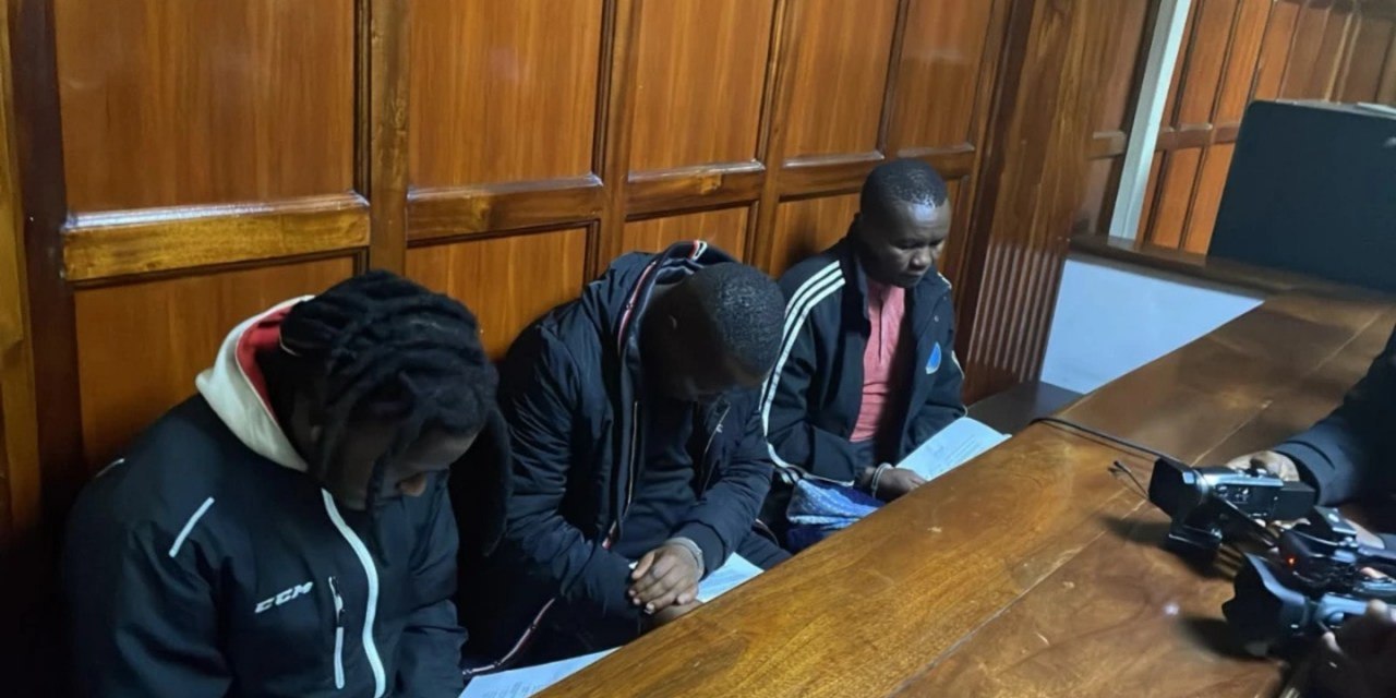 Three suspects linked to the murder of Dr Victoria Mutiso presented at Milimani Law Courts on August 10, 2026. Photo/ DCI