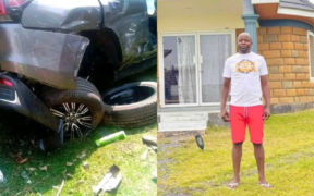 A collage photo of Dan Totto and his vehicle after accident . Photo File