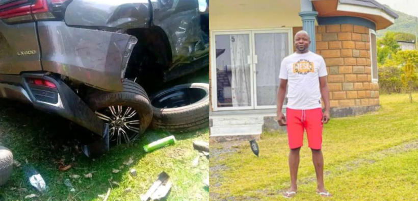 A collage photo of Dan Totto and his vehicle after accident . Photo File