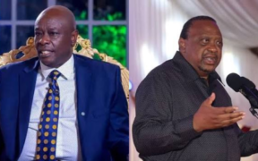 A collage photo of Gachagu and Uhuru . Photo File