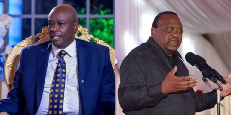 A collage photo of Gachagu and Uhuru . Photo File
