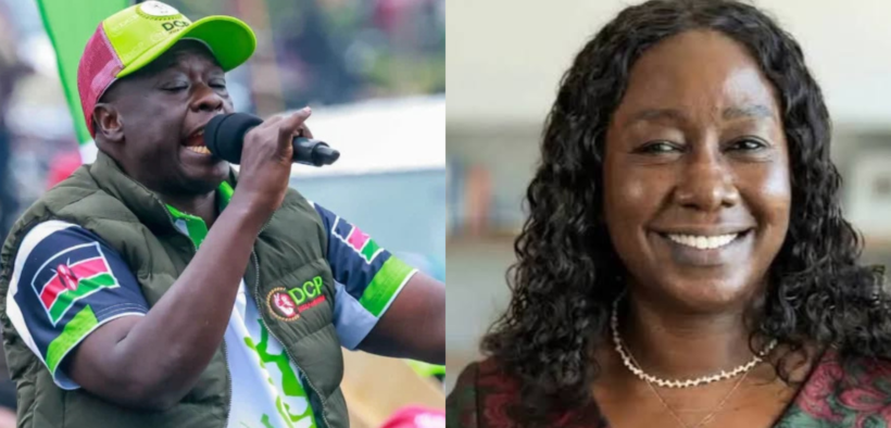 A collage photo of Gachagua and Dr Victoria Mutiso. Photo/ File