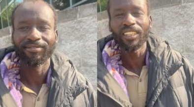 A collage photo of Nicodemus Imus the kenyan man living in the streets of US when pleading for help. Photo Courtesy