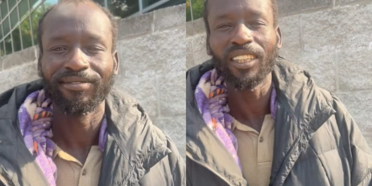 A collage photo of Nicodemus Imus the kenyan man living in the streets of US when pleading for help. Photo Courtesy