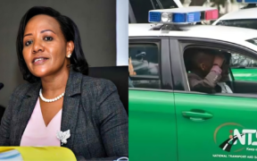 A collage photo of Ombudsman CEO , (the Office of the Ombudsman) is Naisiae Paloshe Tobiko and NTSA vehicle. Photo/ File