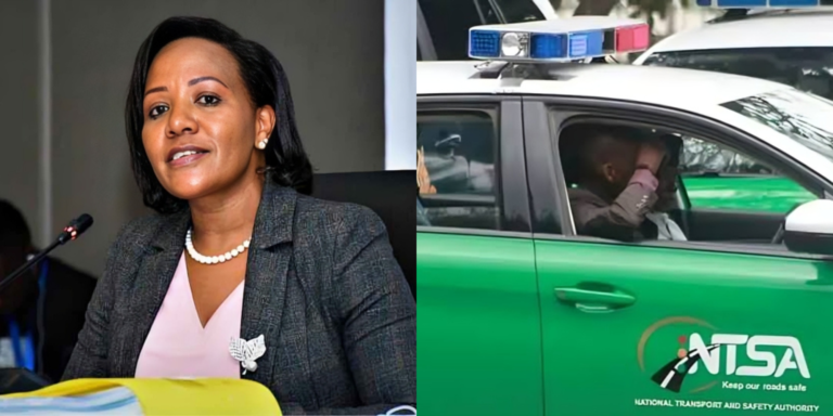 A collage photo of Ombudsman CEO , (the Office of the Ombudsman) is Naisiae Paloshe Tobiko and NTSA vehicle. Photo/ File