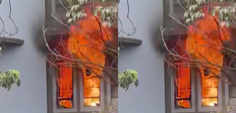 A fire outbreak at Lotus HouseNairobi PHOTO/FB