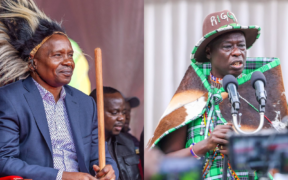 A photo collage of DP Kithure Kindiki and DCP leader Rigathi Gachagua