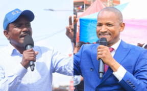 A photo collage of Wiper leader Kalonzo Musyoka and Embakasi East MP Babu Owino